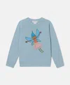 Stella Mccartney Fairy Graphic Crewneck Sweatshirt In Blue