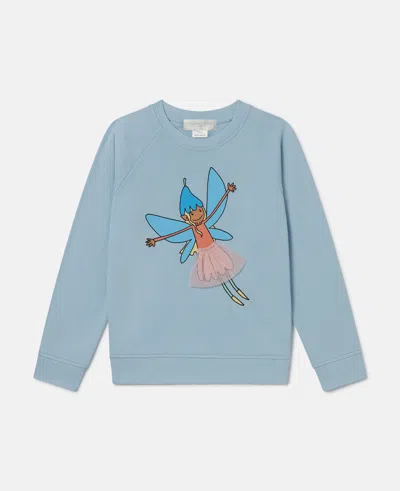 Stella Mccartney Fairy Graphic Crewneck Sweatshirt In Blue