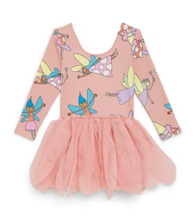 Stella Mccartney Kids' Fairy Print Ruffled Dress In Multicolour