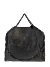 Stella Mccartney Falabella 3-chain Bag In Antiqued Suede In Black