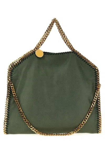 Stella Mccartney Falabella 3 Chain Handbag In Stone Green