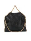 Stella Mccartney Falabella Mini Black Handbag With Handle And Chain Shoulder Strap In Eco Leather Woman In Black