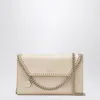 Stella Mccartney Falabella Airlite Gold Crossbody Wallet Bag In Neutral