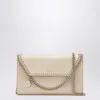 Stella Mccartney Falabella Airlite Gold Crossbody Wallet Bag In Neutral