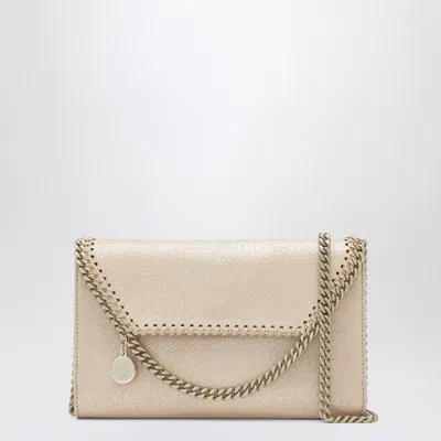 STELLA MCCARTNEY STELLA MCCARTNEY FALABELLA AIRLITE GOLD CROSSBODY WALLET BAG