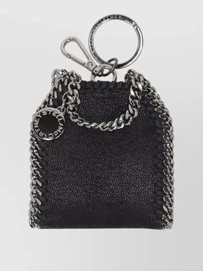 Stella Mccartney Falabella Airpods Case Chain Keyring Holder In Purple