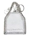 Stella Mccartney Falabella Airpods Case Keyring In Gray