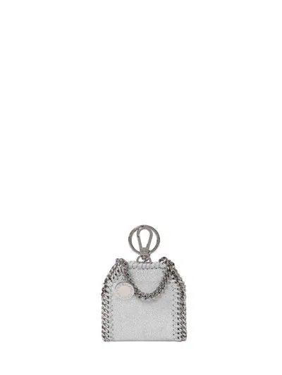 Stella Mccartney Falabella Airpods Case Keychain In Silver