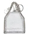 Stella Mccartney Falabella Airpods Case Keyring In Gray
