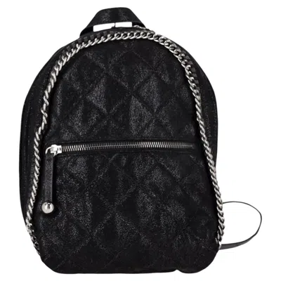 Pre-owned Stella Mccartney Falabella Backpack In Black Faux Leather