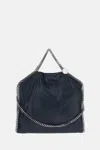 Stella Mccartney Faux Python Falabella Small Tote In Black