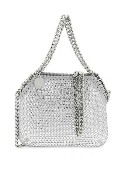 Stella Mccartney Falabella Bag With Sequins In Argento