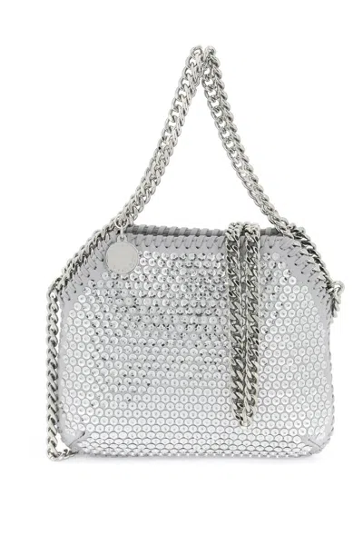 Stella Mccartney Falabella Bag With Sequins In Silver