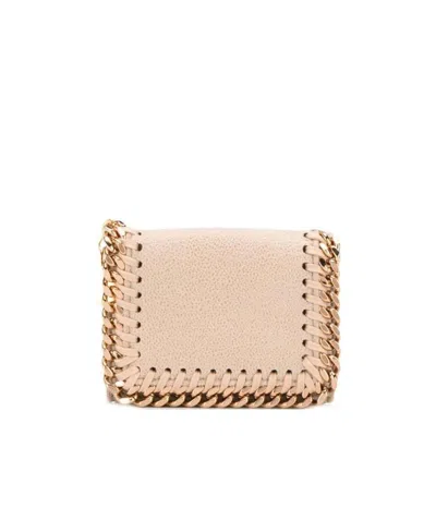 Stella Mccartney Falabella Bi-fold Wallet In Nude