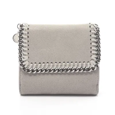 Stella Mccartney Falabella Bi-fold Wallet W Hook Wallet Fake Leather Gray In Grey