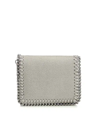 Stella Mccartney Falabella Bi-fold Wallet In Grey