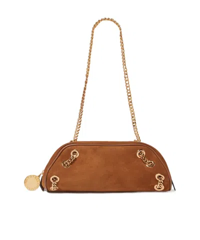 Stella Mccartney Falabella Bowling Shoulder Bag In Brandy Color