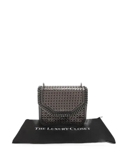 Pre-owned Stella Mccartney Falabella Box Woven Crossbody Bag In Red