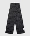 Stella Mccartney Falabella Cable-knit Scarf In Black