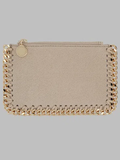 Stella Mccartney Falabella Card Case In Beige