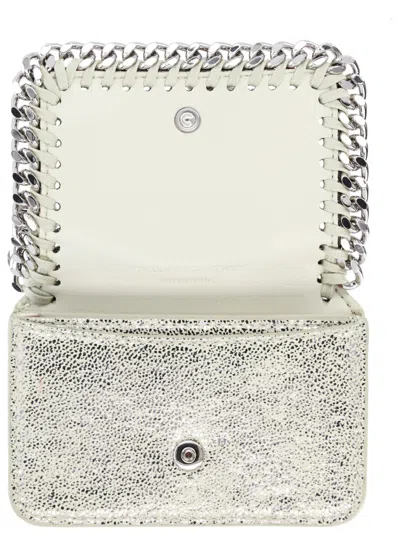 Stella Mccartney Falabella Card Case In Silver