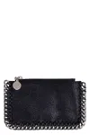 Stella Mccartney Falabella Zip Cardholder In Black