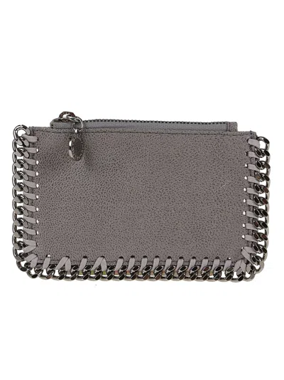 Stella Mccartney Falabella Cardholder In Light Grey