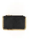 Stella Mccartney Falabella Card Holder In Nero