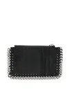 Stella Mccartney Falabella Card Holder With Zip In Nero