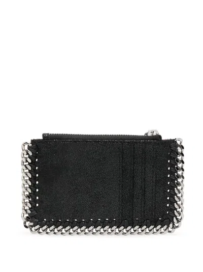 Stella Mccartney Falabella Card Holder With Zip In Nero