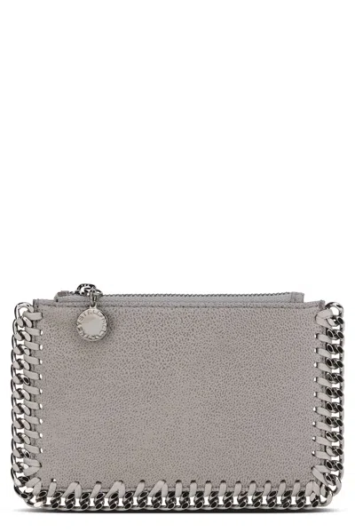 Stella Mccartney Falabella Cardholder In Gray