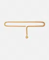 Stella Mccartney Falabella Logo Engraved Chain Belt In Metallic Gold