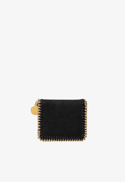 Stella Mccartney Falabella Chain Bi-fold Wallet In Black