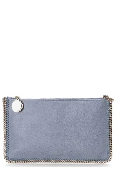 Stella Mccartney Falabella Chain Clutch Bag In Blue
