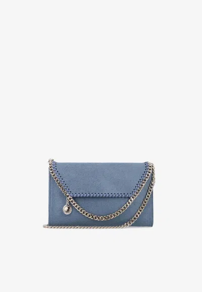 Stella Mccartney Falabella Chain Clutch Bag In Blue