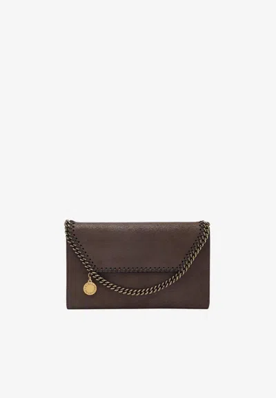 Stella Mccartney Falabella Chain Clutch In Brown