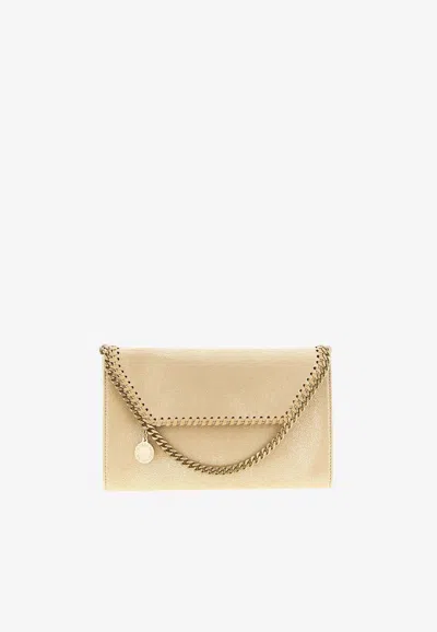 Stella Mccartney Falabella Chain Clutch In Gold
