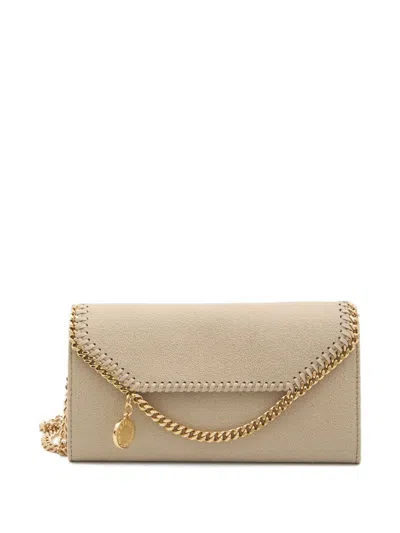 Stella Mccartney Falabella Chain Crossbody Wallet In Neutral