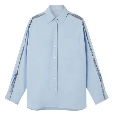 Stella Mccartney Falabella Chain Detail Shirt In Blue