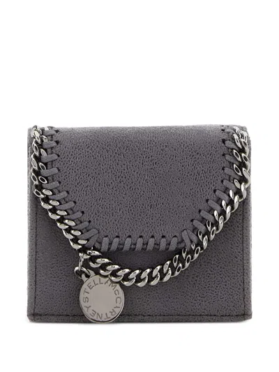 Stella Mccartney Falabella Chain-detail Wallet In Gray