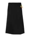 Stella Mccartney Falabella Chain-detailed Midi Skirt In Black