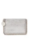 Stella Mccartney Falabella Chain-embellished Card Holder In Metallic