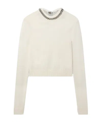 STELLA MCCARTNEY STELLA MCCARTNEY FALABELLA-CHAIN CREWNECK KNITTED JUMPER