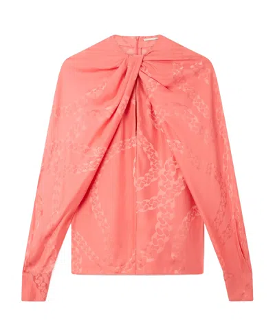 Stella Mccartney Falabella Chain Jacquard Top In Pink