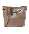 Stella Mccartney Falabella Chain-linked Bucket Bag In Brown