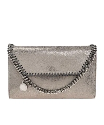 Stella Mccartney Falabella Chain Linked Crossbody Bag In Gray