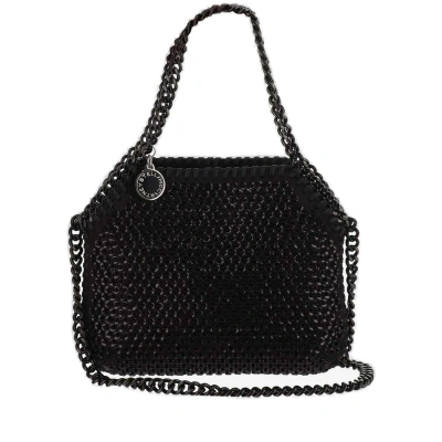 Stella Mccartney Falabella Chain-linked Embellished Mini Tote Bag In Black