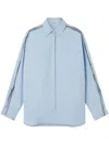 Stella Mccartney Light Blue Cotton Shirt With Chain Detail