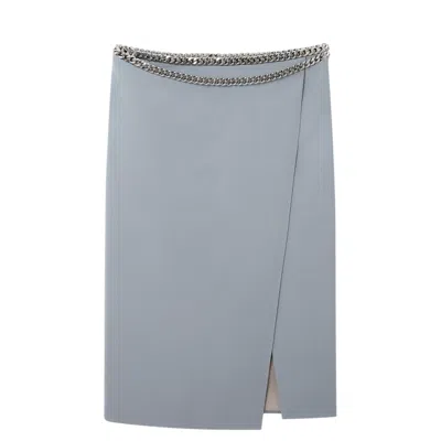 Stella Mccartney Falabella Chain Skirt In Gray