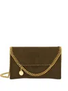 Stella Mccartney Falabella Suede Chain Shoulder Bag In Brown